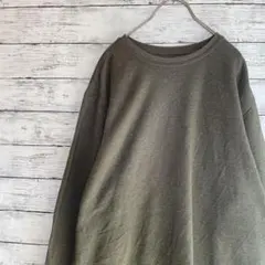 古着 amazon essentials スウェット 無地 定番 深緑 XL