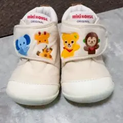 ミキハウス ベビーシューズ 動物刺繍