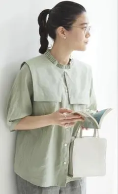 美品 fig London フィグロンドン 袖プリーツ コットン ワンピース fig London（フィグロンドン）の「○C/Cu washer summer dress