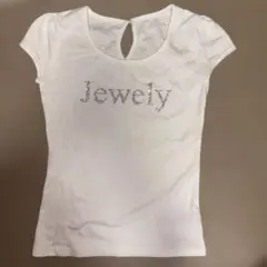 INGNIラインストーン 半袖Tシャツ ホワイトのサムネイル