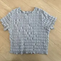 GU グレー　シャーリングTシャツ XXL