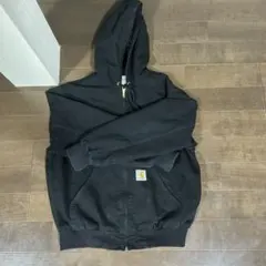 「レア」Carhartt フルジップアクティブジャケット パーカー 黒 ブラック