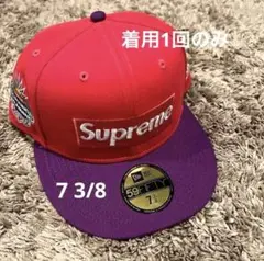 supreme 2026SS キャップ　紫　サイズ調整⭕️ supreme 2026SS キャップ 紫 サイズ調整⭕️ - メルカリ