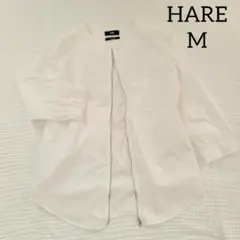 HARE ホワイト ジップアップシャツ M