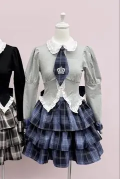 【Ank Rougeラフォーレ原宿店限定品】お嬢様ワンピース　グレー