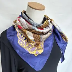 4-3.美品 Les Oiseaux de Tropical シルクスカーフのサムネイル