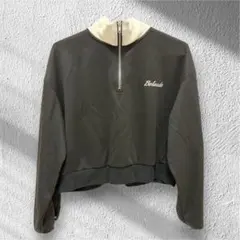 ハーフジップ クロップドスウェット サイズL 24時間以内配送 新品未使用