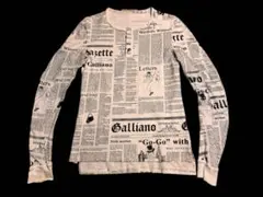 John Galliano 新聞プリント 長袖カットソー　ロンT ジャーナル柄のサムネイル