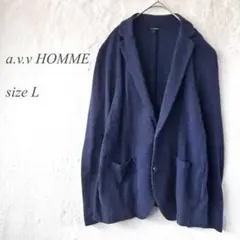 a.v.v HOMME テーラードカジュアルジャケット L ネイビー 1431のサムネイル