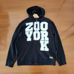 ZOO YORK ブラック ジップアップパーカー