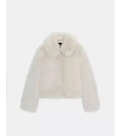 未使用ZARA フェイクファージャケット ZW COLLECTION Sホワイト セール】XS ジッパー付きショートフェイクファーコートZARA - メルカリ