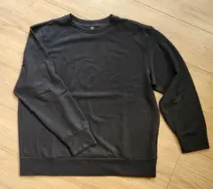 UNIQLOレディース ソフトニットフリースクルーネックTブラック長袖