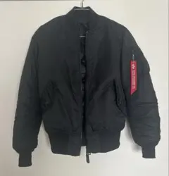 アルファ ALPHA MA-1 ブラック 黒 アメリカ製 S フライトジャケット