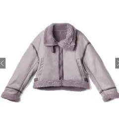 グレイル　ショート丈ボアムートンジャケット[k9058b] ラベンダー