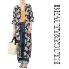 BEAUTY&YOUTHリバティプリント ギャザーロングワンピース