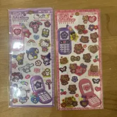 ハローキティ ステッカー 2シート平成はっぴーフォン　サンリオキャラクターズ