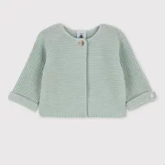 PETIT BATEAU ガーター編みニットカーディガン 6m/67cm