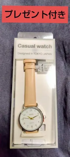 プレゼント付【匿名発送】J-AXIS ジェイアクシス レディース腕時計 淡ピンクのサムネイル