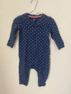 Gap baby 青のドット柄ロンパース　おしりにハート6-12months