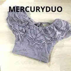 MERCURYDUO×新希咲乃　2WAYカットワークバックリボンブラウスのサムネイル