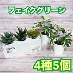 イケア フェイカ 人工観葉植物 4種5個セットのサムネイル