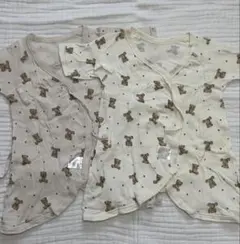 【美品】西松屋　 コンビ肌着　クマ柄　2枚セット