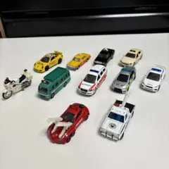 【トミカ他】ミニカー 緊急車両/タクシー等 11台セット