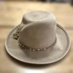 【美品】misaharada ミサハラダ フェルトハット 中折れ帽 ビーズのサムネイル