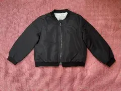 【18-24m】 シーイン ナイロン裏ボアジャケット ブラック