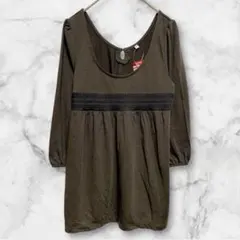 リョウヒンケイカク ＊ 長袖Tシャツ フレア 体型カバー 無印良品 春 秋 冬のサムネイル