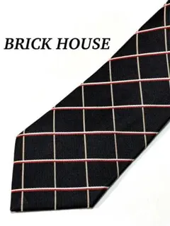 2本目半額 極美品 BRICK HOUSE チェック柄 シルク ネクタイのサムネイル