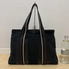 ■HERMES（エルメス）良品 / キャンパス×レザー /トートバッグ / 黒のサムネイル