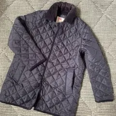 キルティングジャケット フリース襟付き