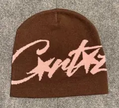 【新品】ビーニー y2k 海外ストリート corteiz ブラウンピンク