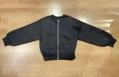 ブラックラメ 長袖 ジップアップジャケット