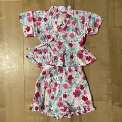 マザウェイズ　桜柄甚平　90cm