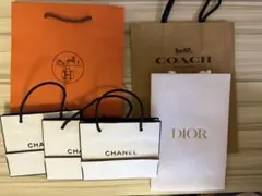 CHANEL Dior HERMES ショップ袋 ショッパー 6枚セット