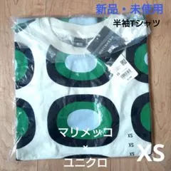 【新品】　ユニクロ　マリメッコ　半袖Tシャツ　グリーン　グラフィック