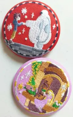 ディズニー　Disney　刺繍　缶バッジ　バッジ　セット