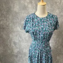 1980s〜1990s カリンスティーブンス 花柄プリント ウエスト切り替え