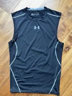 【Under Armour】 HeatGear ノースリーブ L ブラック