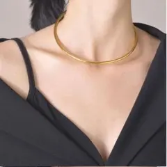 ネックレス サージカルステンレス ネックカフ ゴールド　シルバーセット