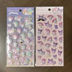 ぷくっとシール マイメロ♡クロミ　キキララ　2枚セット