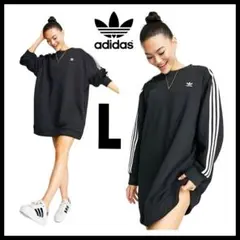 adidas★黒★L★ワンピース★チュニック★スウェット★レディース