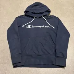 Champion チャンピオン　パーカー　ブルオーバー　スウェット　紺　L