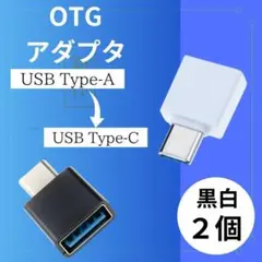 USB Type-C 変換アダプタ 2個セット コネクト 白 黒 通信 切替