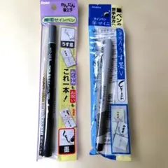 筆ペン 2本セット 慶弔サインペン 筆サイン うす墨のサムネイル