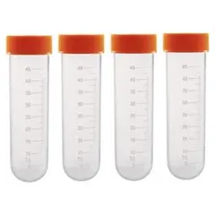 uxcell 스크류 캡이 달린 45ml 플라스틱 원심분리기 튜브 10개
