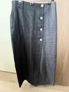 ガリャルダガランテ　麻スカート　ブラック