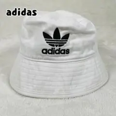 adidas oliginals バケットハット トレファイル刺繍ロゴ ホワイト